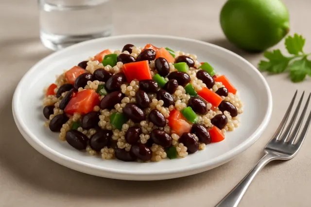 Ensalada de Quinoa y Frijoles Negros
