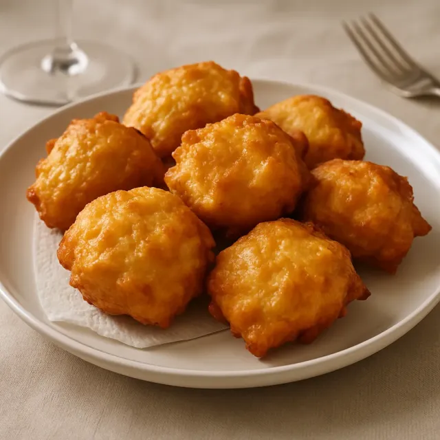 Corn Fritters dengan Sirup Maple