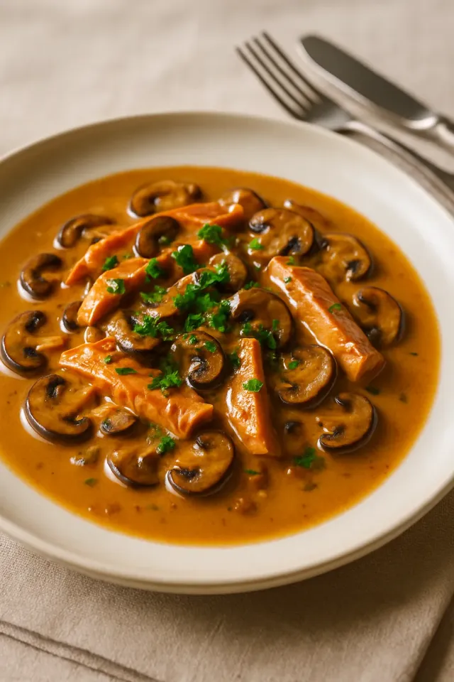 Corned Beef Stroganoff