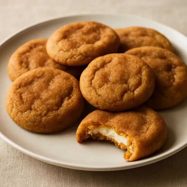 Biscoitos de Abóbora com Recheio de Cheesecake
