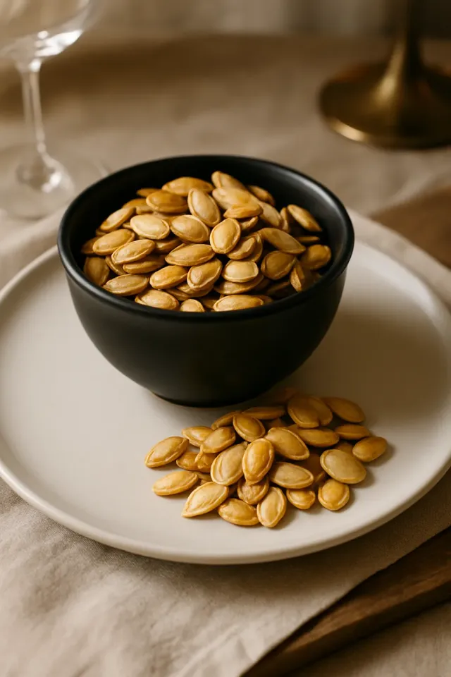 Graines de citrouille au sel et au vinaigre au Air Fryer
