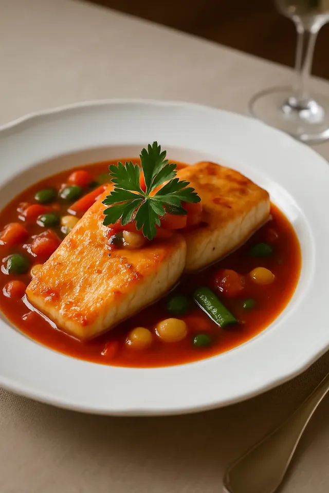 Baked Fish with Creole Sauce