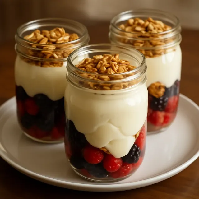 Parfait di Yogurt Greco Preparato in Anticipo