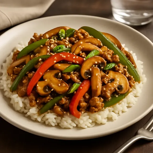 Ground Turkey Stir Fry with Vegetables