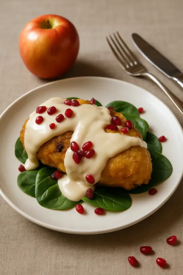 Chile Relleno Bunga Labu dengan Saus Krim Kenanga