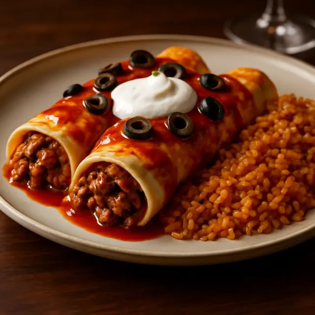 Beef Enchiladas with Flour Tortillas