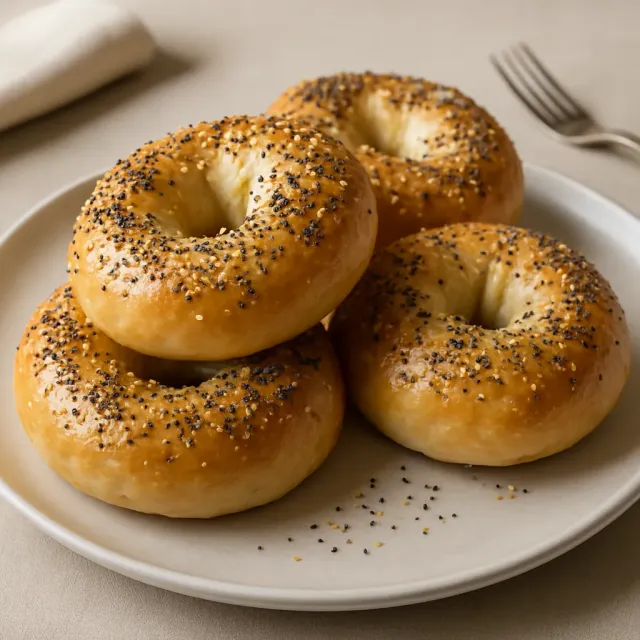 Zwei-Zutaten-Luftfritteusen-Bagels