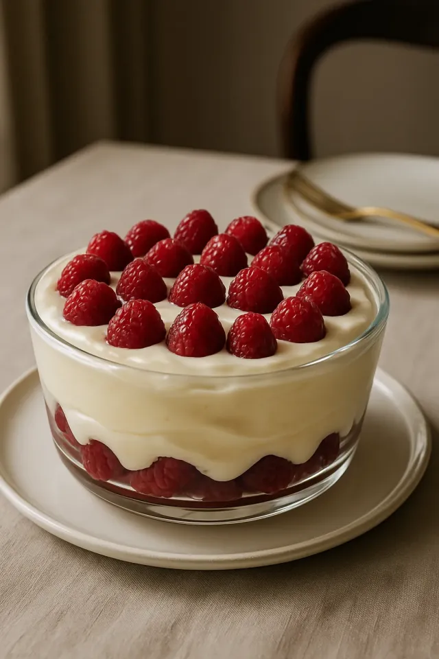 Trifle de Tiramisu de Framboesa