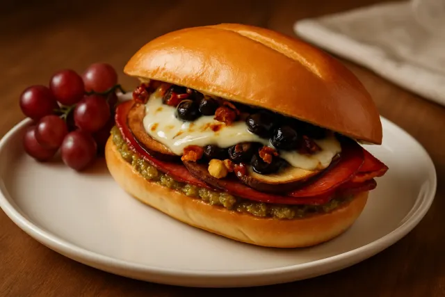 Sandwichs au Salami, Jambon et Pepperoni dans le Grille-pain à Air Chaud