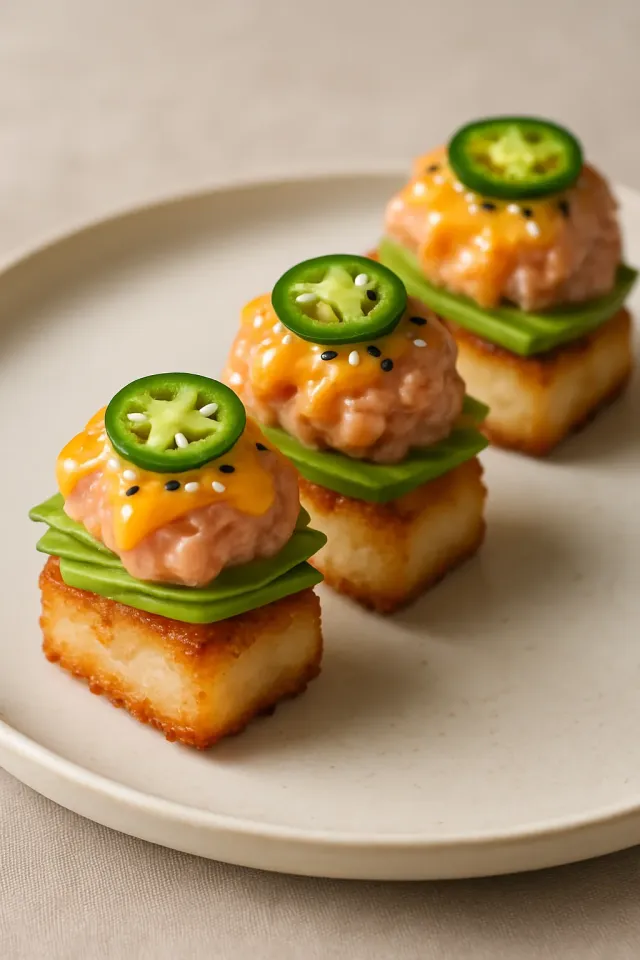 Bánh Sushi Cơm Giòn (Phiên Bản Nobu)