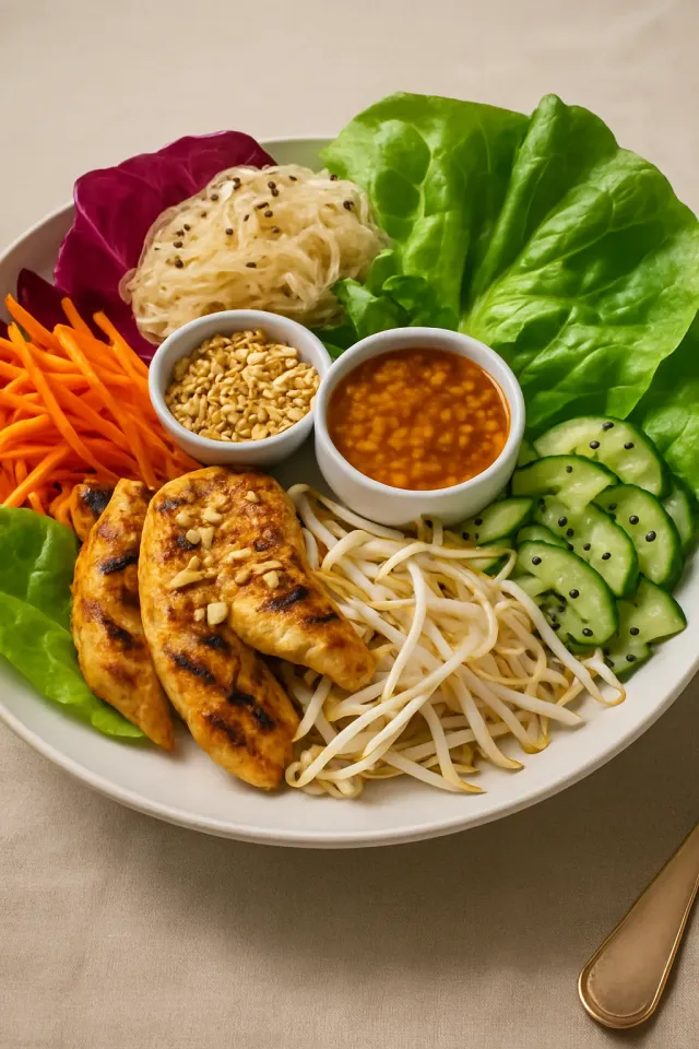 ผักกาดห่อไก่สไตล์ไทย จากร้าน The Cheesecake Factory