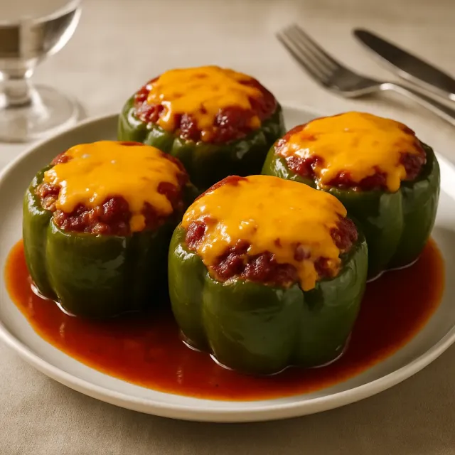 Poivrons farcis au bœuf classiques