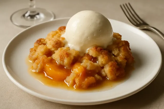 Crisp Peach Cobbler