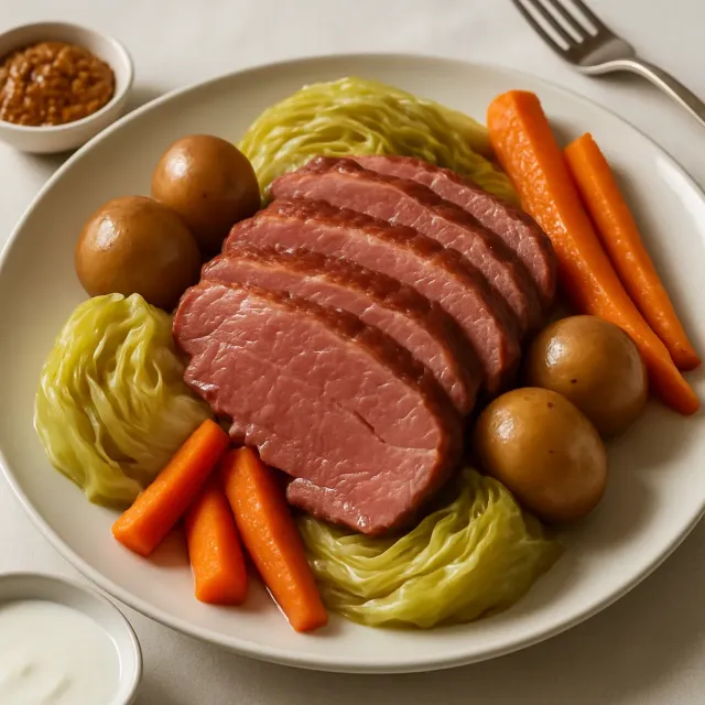 Boeuf mariné et chou