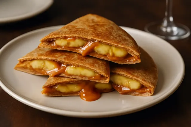 Quesadilla di burro di arachidi e banana