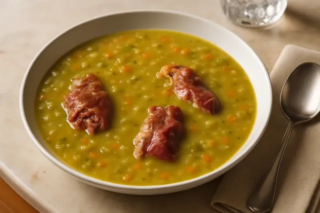 Jambon Kemikli Yeşil Mercimek Çorbası