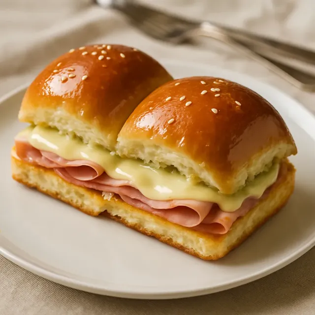 Mini rollos de jamón y queso