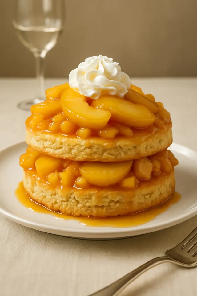 Südstaatlicher Pfirsichkurzkuchen