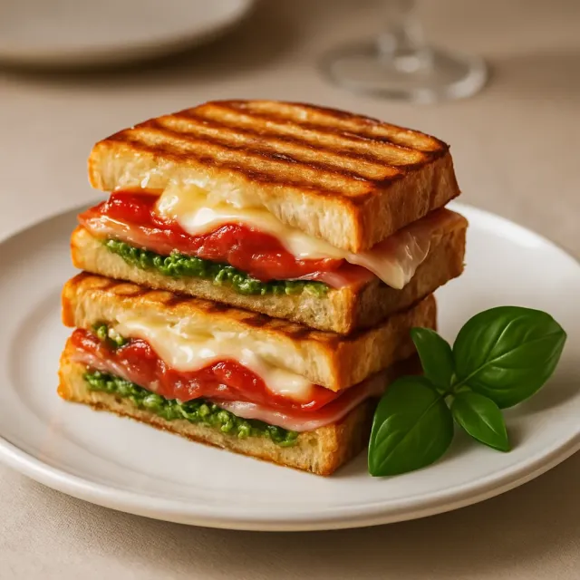 Sandwichs Panini au Jambon Cru et Provolone