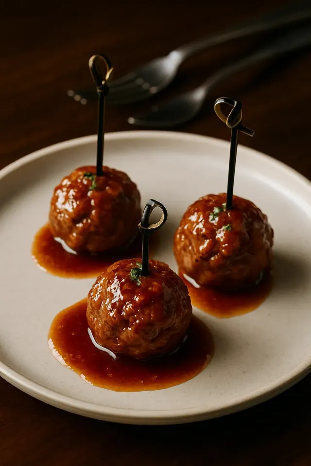Slow Cooker Chicken Apple Butter Meatballs