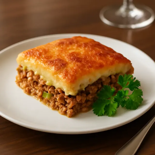 Pastel de Pastor Saludable con Puré de Coliflor