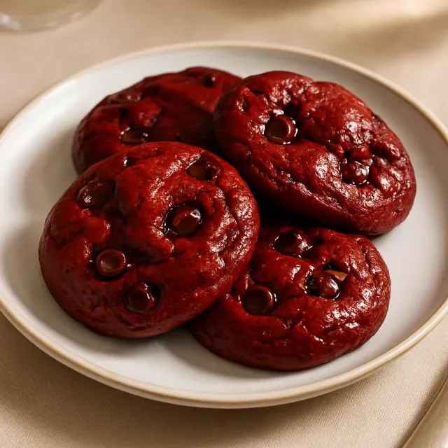Cookies aux pépites de chocolat Red Velvet