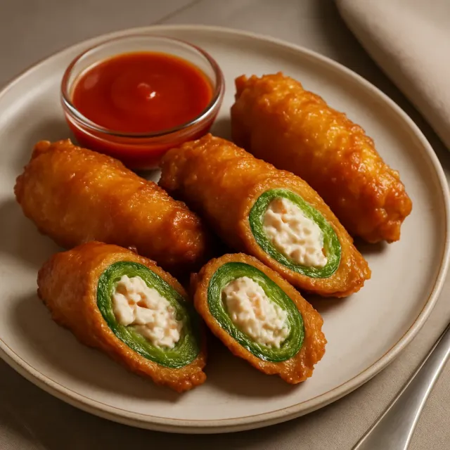 Stuffed Pickle Egg Rolls