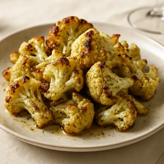 Parmesan-Pesto-gebratener Blumenkohl