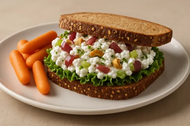 Sanduíche de Salada de Uva e Castanha de Caju