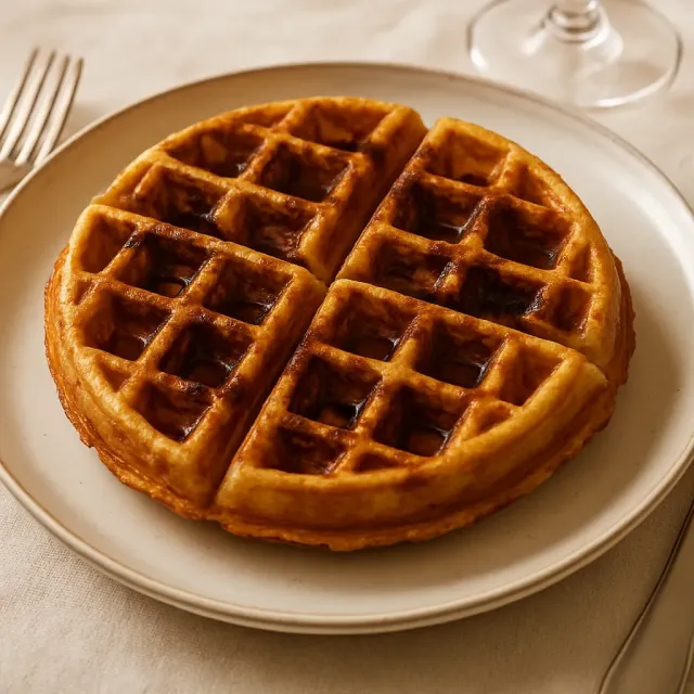 Waffle alle banane e uova
