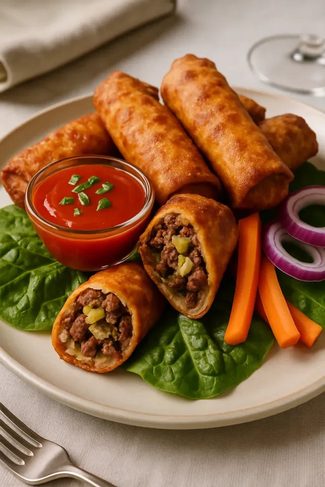 Korean Mandu (Egg Rolls)
