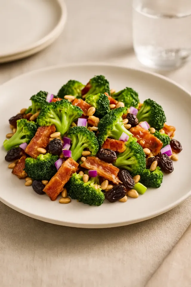 Salada de Brócolis e Bacon Fácil