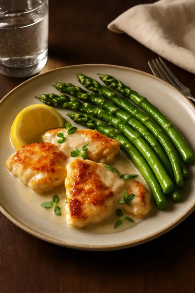 Кремовая курица с лимоном и пармезаном