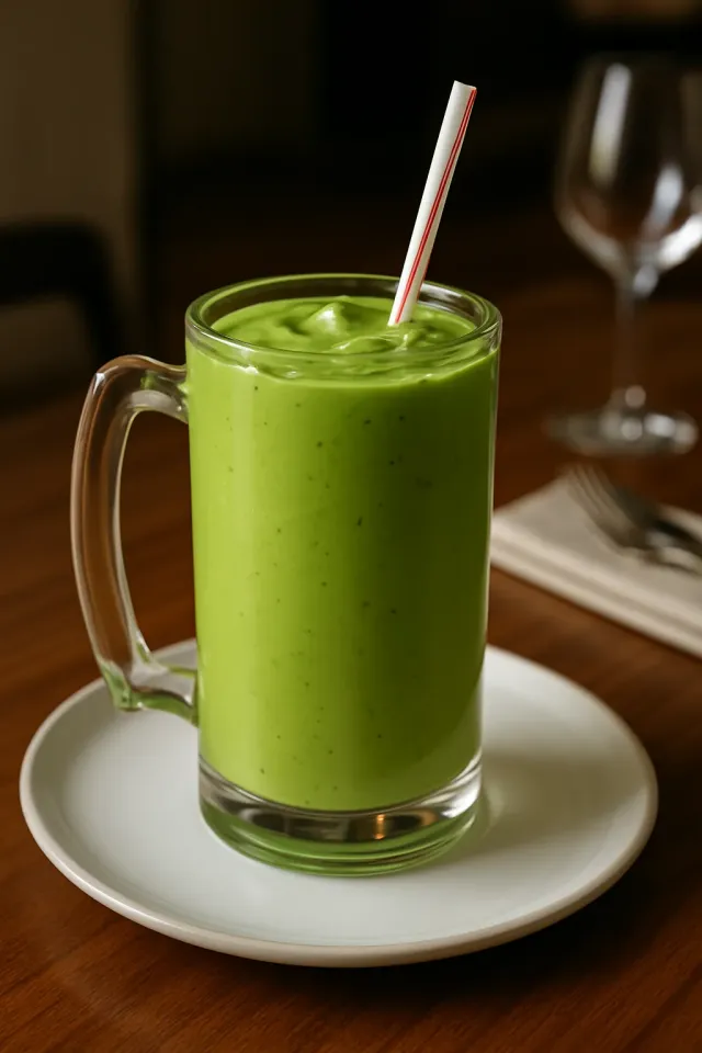 Sinh tố chuối, bơ và rau bina