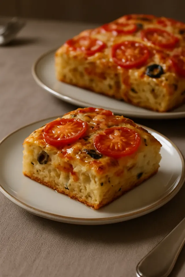 Focaccia Zaitun Hitam dan Rosemary