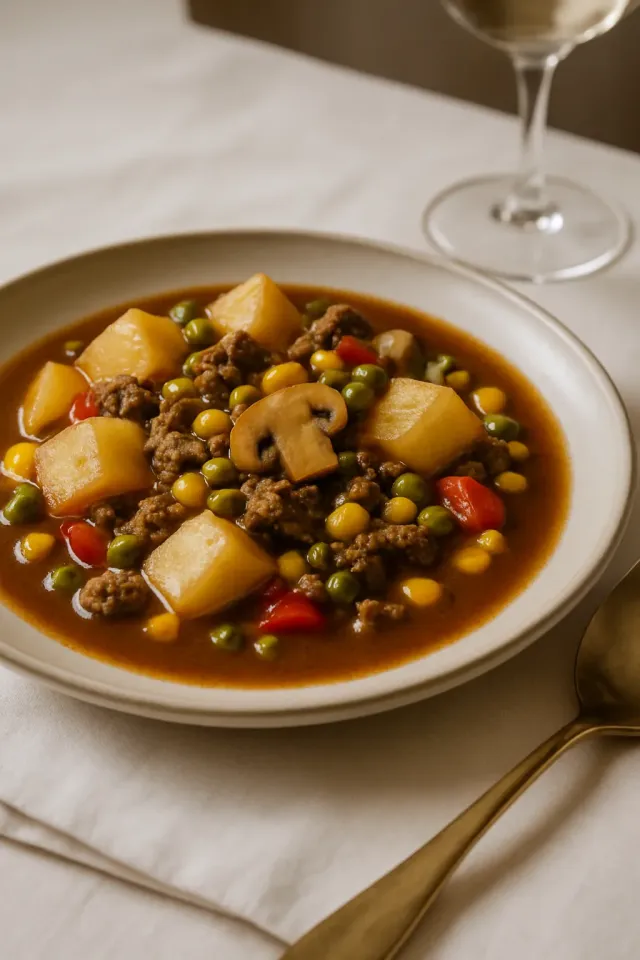 Slow Cooker Ground Beef Stew