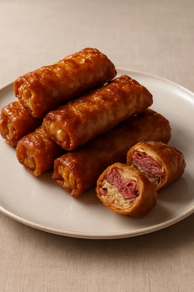 Corned Beef Egg Roll