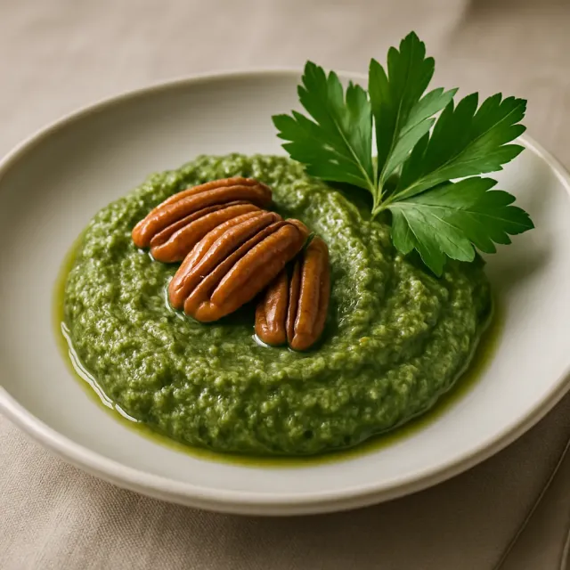 Pekannuss-Petersilien-Pfeffer-Pesto