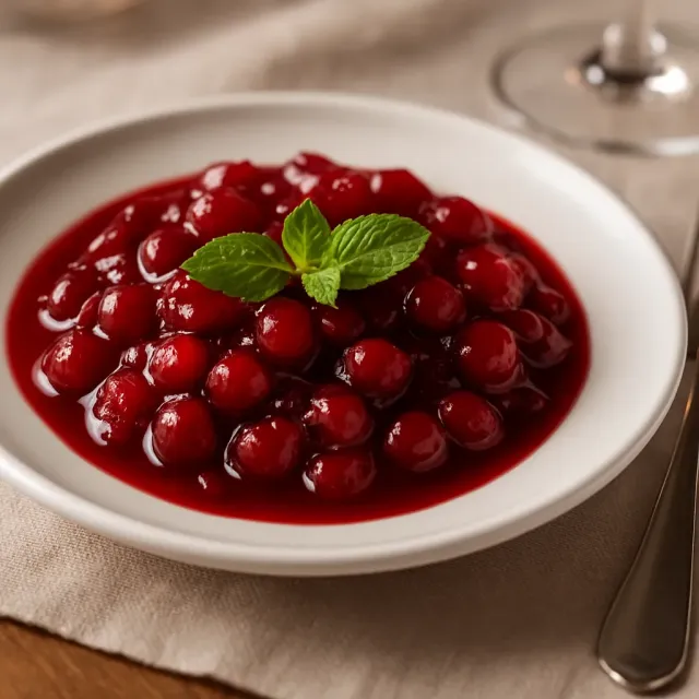 Salsa de Manzana con Arándanos y Jengibre al Limón