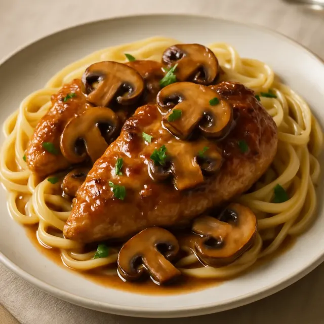 Mushroom Chicken Piccata