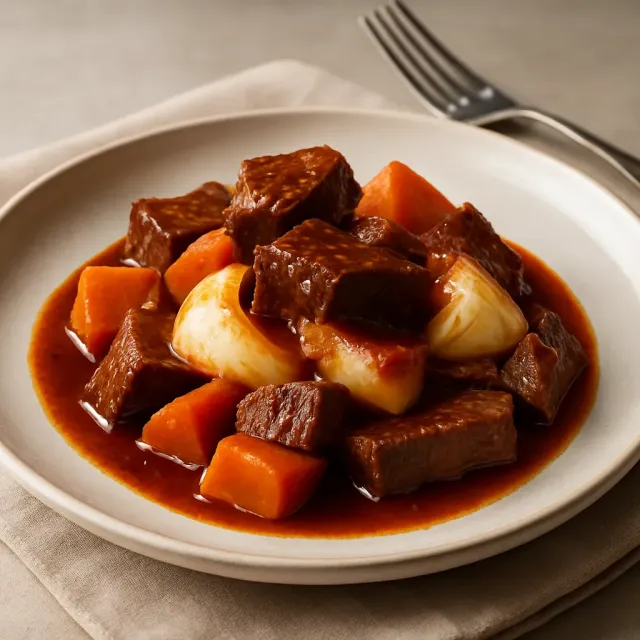 Rôti de bœuf braisé