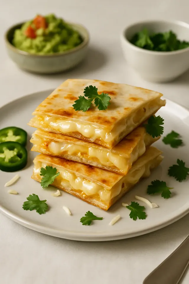 Quesadillas al Formaggio e Riso
