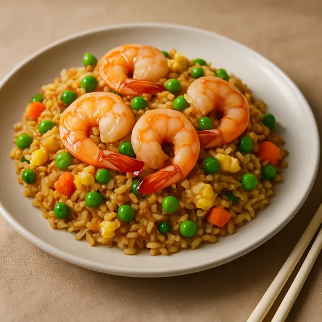 Riz sauté aux crevettes facile