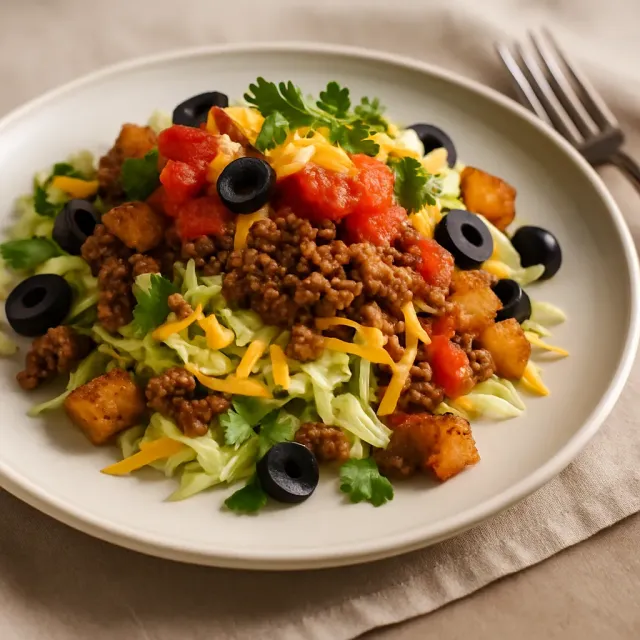 Ground Beef and Potato Tostadas