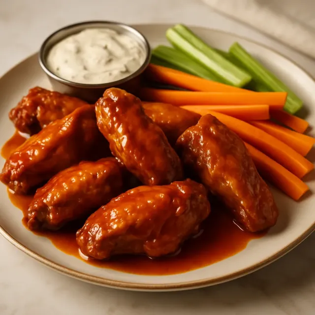 Asas de Frango ao Estilo Bufala de Restaurante