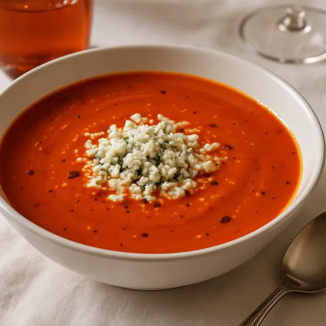 Tomaten-Gorgonzola-Suppe