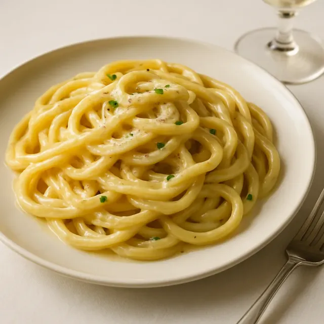 クリーミーガーリックパスタ