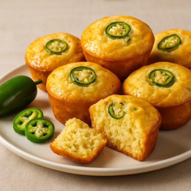 มัฟฟินข้าวโพดชีสพริกฮาลาปеньโญแบบจิฟฟี่