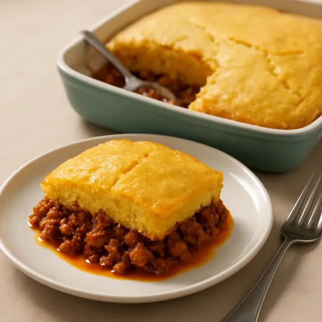 Sloppy Joe Cornbread Casserole