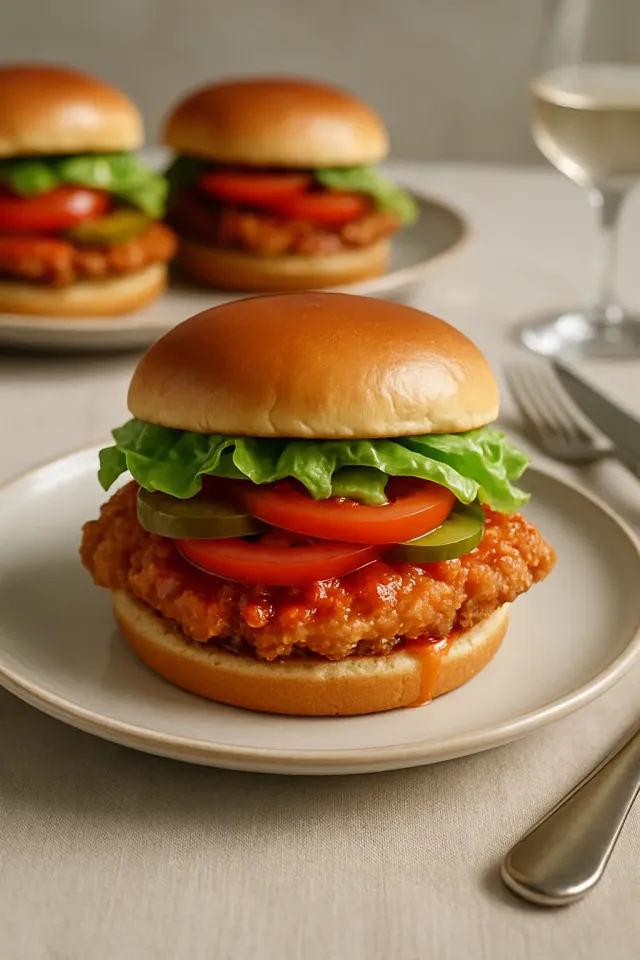 Crispy Buffalo Chicken Sandwiches